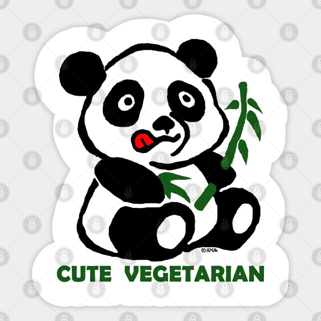 Cute Vegetarian Sticker by NewSignCreation